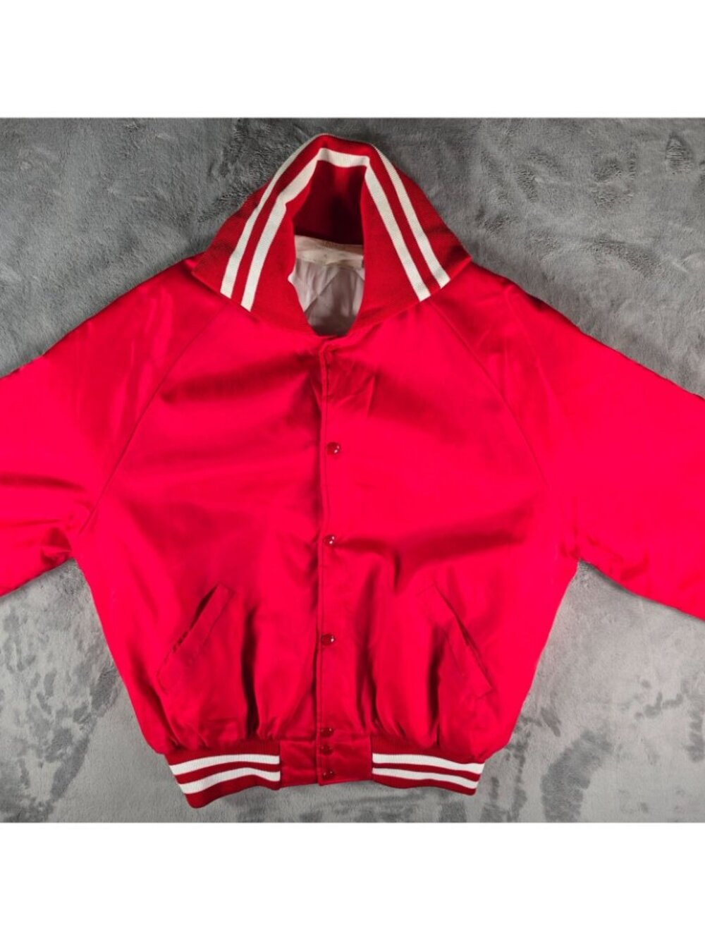 Vintage 1970s Gus Doerner Sports South Knox Spartans Satin Bomber Jacket (XL) - Picture 8 of 14